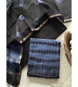 Shibori Blue Full Kota Doriya Suits