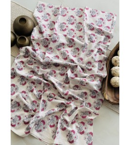 Handblock Pomogranete Floral Kota Doriya Cotton Suits