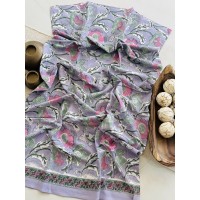 Handblock Blueberry Floral Kot...