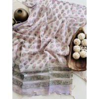 Handblock Blueberry Floral Kot...