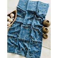 Ajrakh Blue Chai Chanderi Suit...