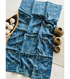 Ajrakh Blue Chai Chanderi Suits