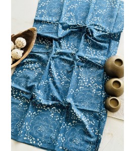 Ajrakh Blue Floral Chanderi Suits