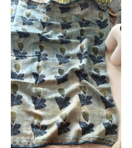 Vanaspathi Ajrakh Blue Flower