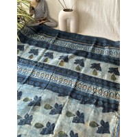 Vanaspathi Ajrakh Blue Flower...