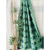 Vanaspathi Ajrakh Green Flower...