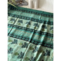 Vanaspathi Ajrakh Green Flower...