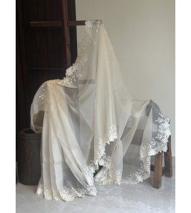 Ivory Florance Silk Organza - Exquisite Saree