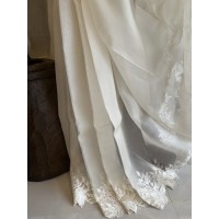 Ivory Florance Silk Organza - ...