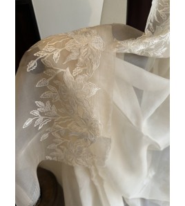 Ivory Florance Silk Organza - Exquisite Saree