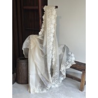 Ivory Florance Silk Organza - ...
