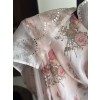 Peach Crush Chiffon Mirror Work - Exquisite Saree