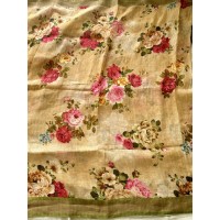 Mustard Green Pure Linen Saree...