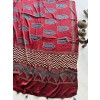Ajrakh Wine Red - Modal Silk Dhupatta