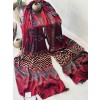 Ajrakh Wine Red - Modal Silk Dhupatta