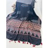 Ajrakh Black - Modal Silk Dhupatta