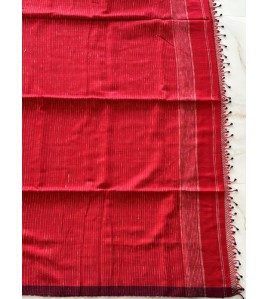 Pure Bengal Red Cotton - Exquisite Saree