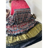 Pure Bandhini Wine Red - Modal...