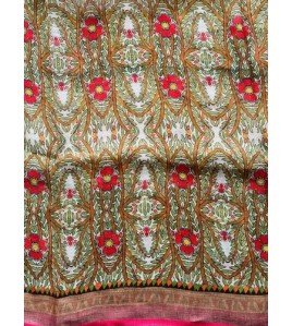 Birds of Paradise Pure Linen Saree-Pure Linen Saree