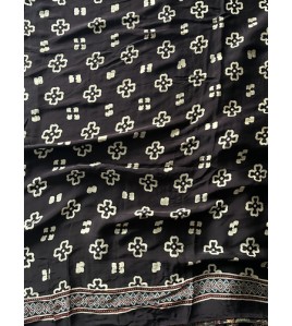 Ajrakh Leaf Premium - Modal Silk Saree