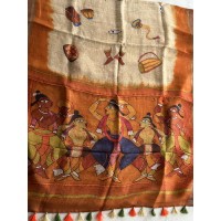 Drums Pure Linen Saree...