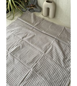 Beige - Mul Cotton Saree