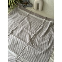 Beige - Mul Cotton Saree...