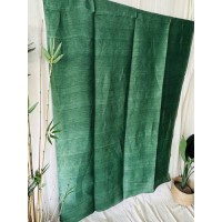 Moss Green Jamdani Linen Saree...