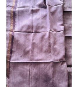 Mauve Violet Jamdani Linen Sarees
