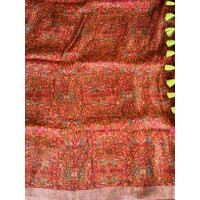 Kalamkari Kamadenu Lemon Green...