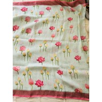 Tulip Pure Linen Saree...