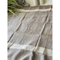 Mud Grey Zari - Silk Cotton Sa... Mud Grey Zari - Silk Cotton Sa...
