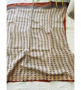 Black Floral Motif - Silk Cotton Saree