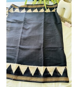 Black Fairy Triangle - Silk Cotton Saree