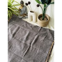 Coffee Grey Stripe-Silk Cotton... Coffee Grey Stripe-Silk Cotton...