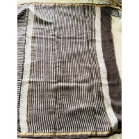 Coffee Grey Stripe-Silk Cotton... Coffee Grey Stripe-Silk Cotton...