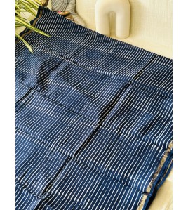 Blue Stripe-Silk Cotton Saree