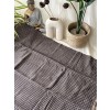 Coffee Grey Checked-Silk Cotton Saree