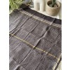Coffee Grey Checked-Silk Cotton Saree